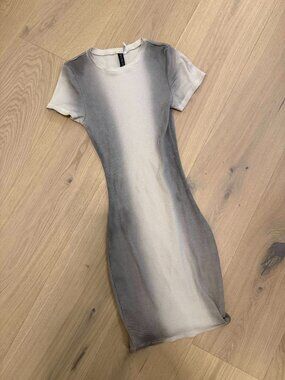 knee length dresses for ladies Hanne Backless Rhinestone Mesh Mini Dress In Silver  Mew Mews